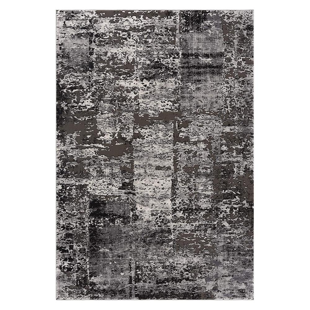 4’ x 6’ Gray Modern Abstract Area Rug Grey. Picture 7
