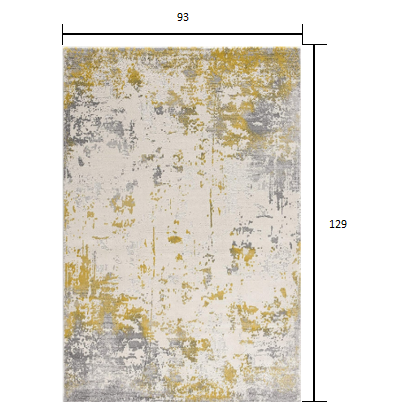 8’ x 11’ Gold and Gray Abstract Area Rug Gold. Picture 7