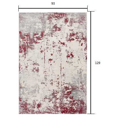 8’ x 11’ Red and Gray Modern Abstract Area Rug Red. Picture 8