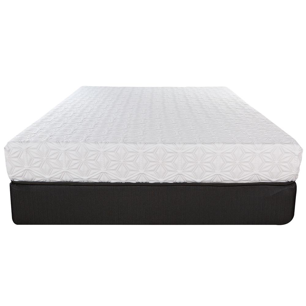 8 Inch Luxury Plush Gel Infused Memory Foam and HD Support Foam Smooth Top Mattress White and Black. Picture 3