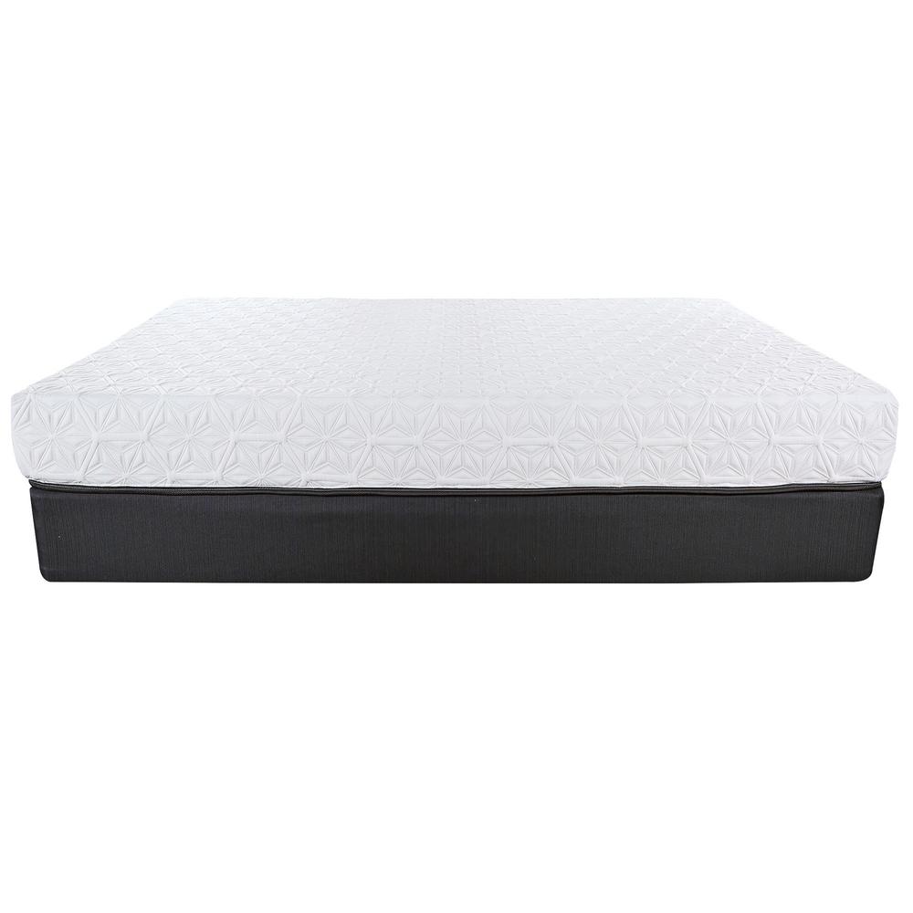 8 Inch Luxury Plush Gel Infused Memory Foam and HD Support Foam Smooth Top Mattress White and Black. Picture 6