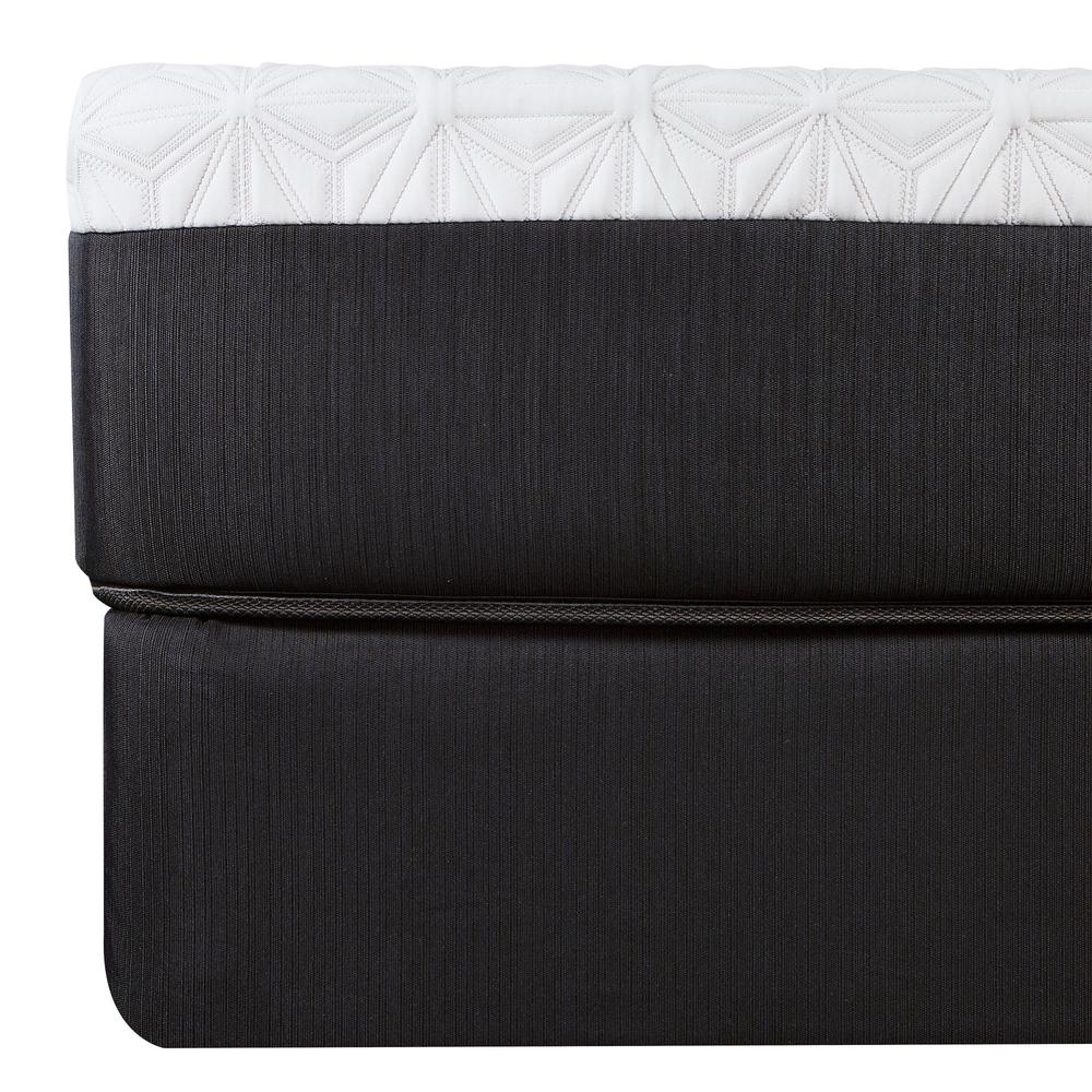 10.5" Lux Gel Infused Memory Foam and High Density Foam Mattress Twin White and Black. Picture 4