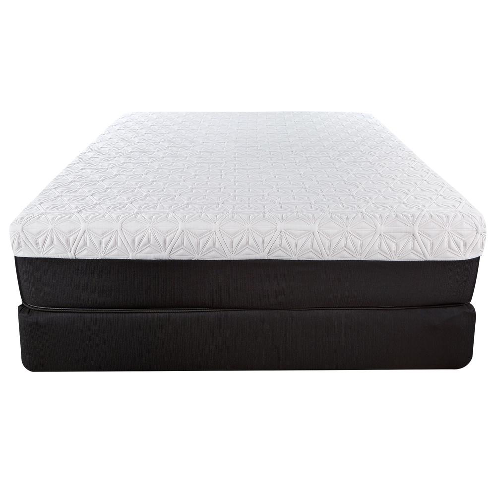 11.5" Lux Copper Infused Gel Memory Foam and High Density Foam Mattress Twin XL White and Black. Picture 3