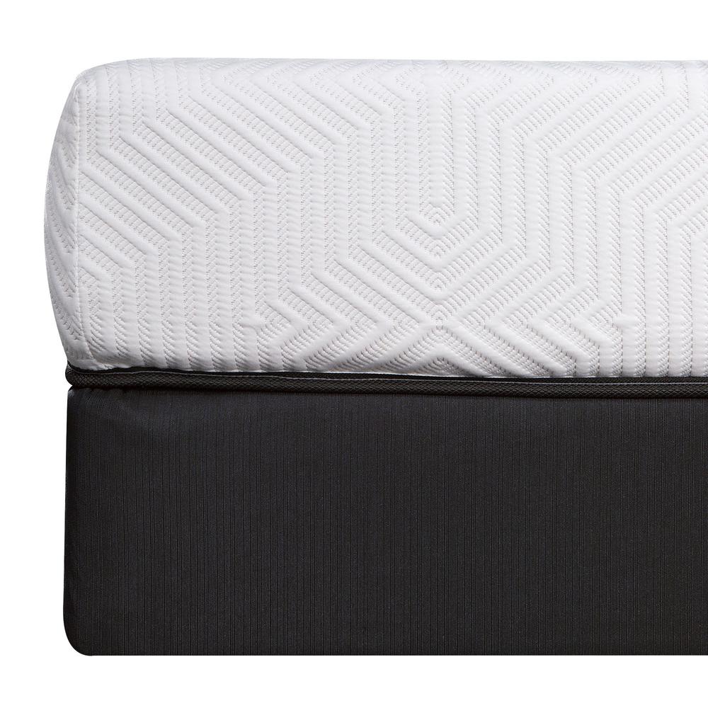 10.5" Hybrid Lux Memory Foam and Wrapped Coil Mattress Twin White and Black. Picture 4