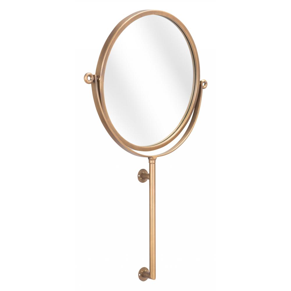 Gold Round Wall Mount Mirror Gold. Picture 4
