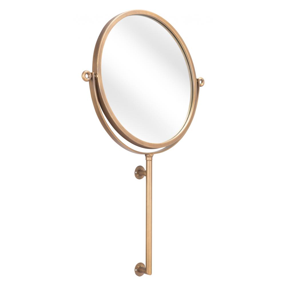 Gold Round Wall Mount Mirror Gold. Picture 5