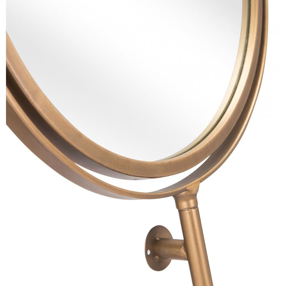 Gold Round Wall Mount Mirror Gold. Picture 6