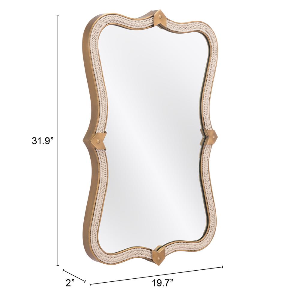 Gold Beveled Mirror Gold. Picture 6