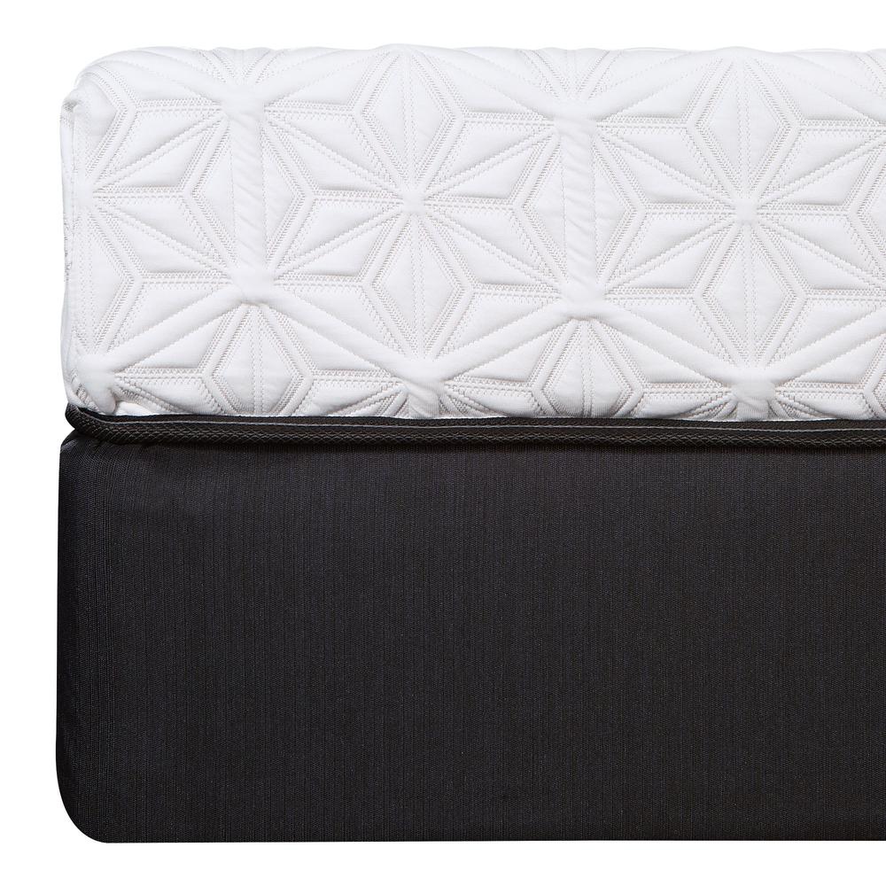 8" Three Layer Gel Infused Memory Foam Smooth Top Mattress  Queen White and Black. Picture 4