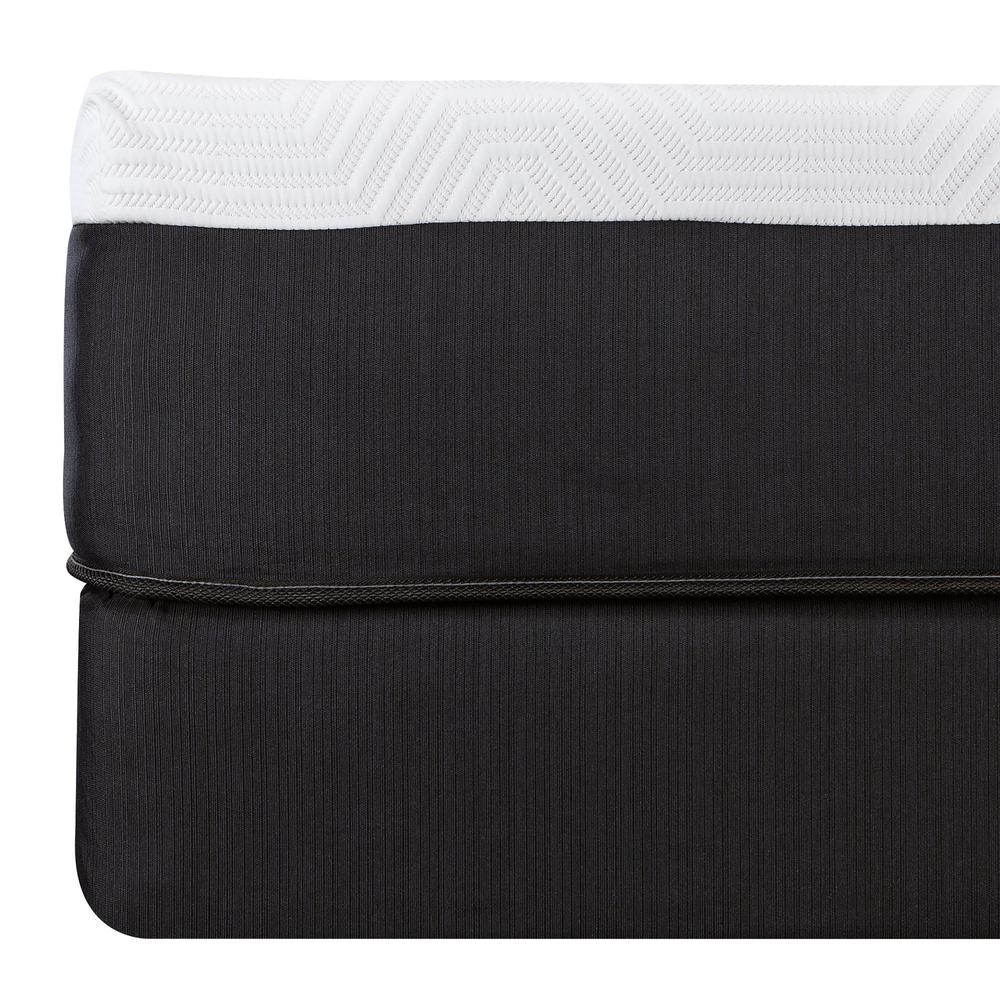 13" Hybrid Lux Memory Foam and Wrapped Coil Mattress Full Cal King White and Black. Picture 4