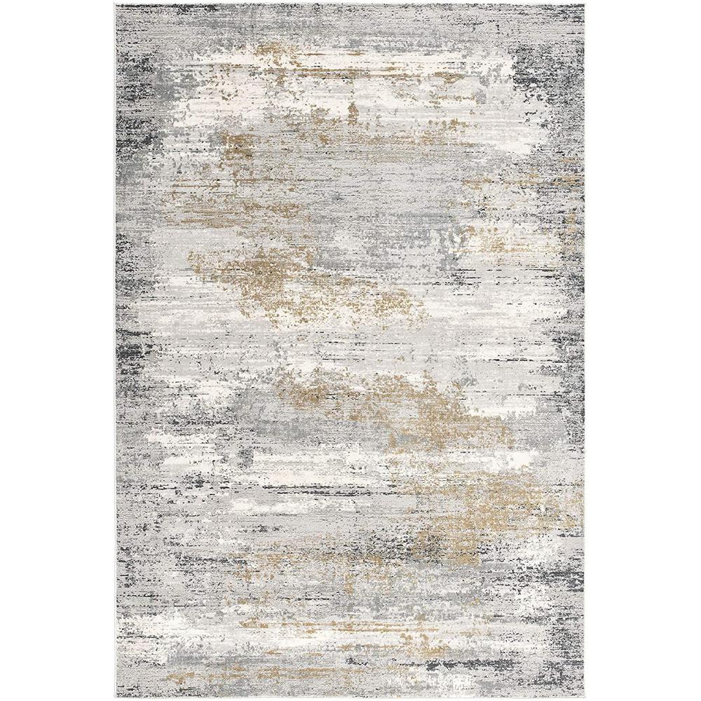 5’ x 8’ Gray Mod Distressed Strokes Area Rug Grey. Picture 2