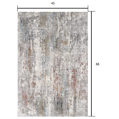 4’ x 6’ Gray Abstract Pattern Area Rug Multi. Picture 8