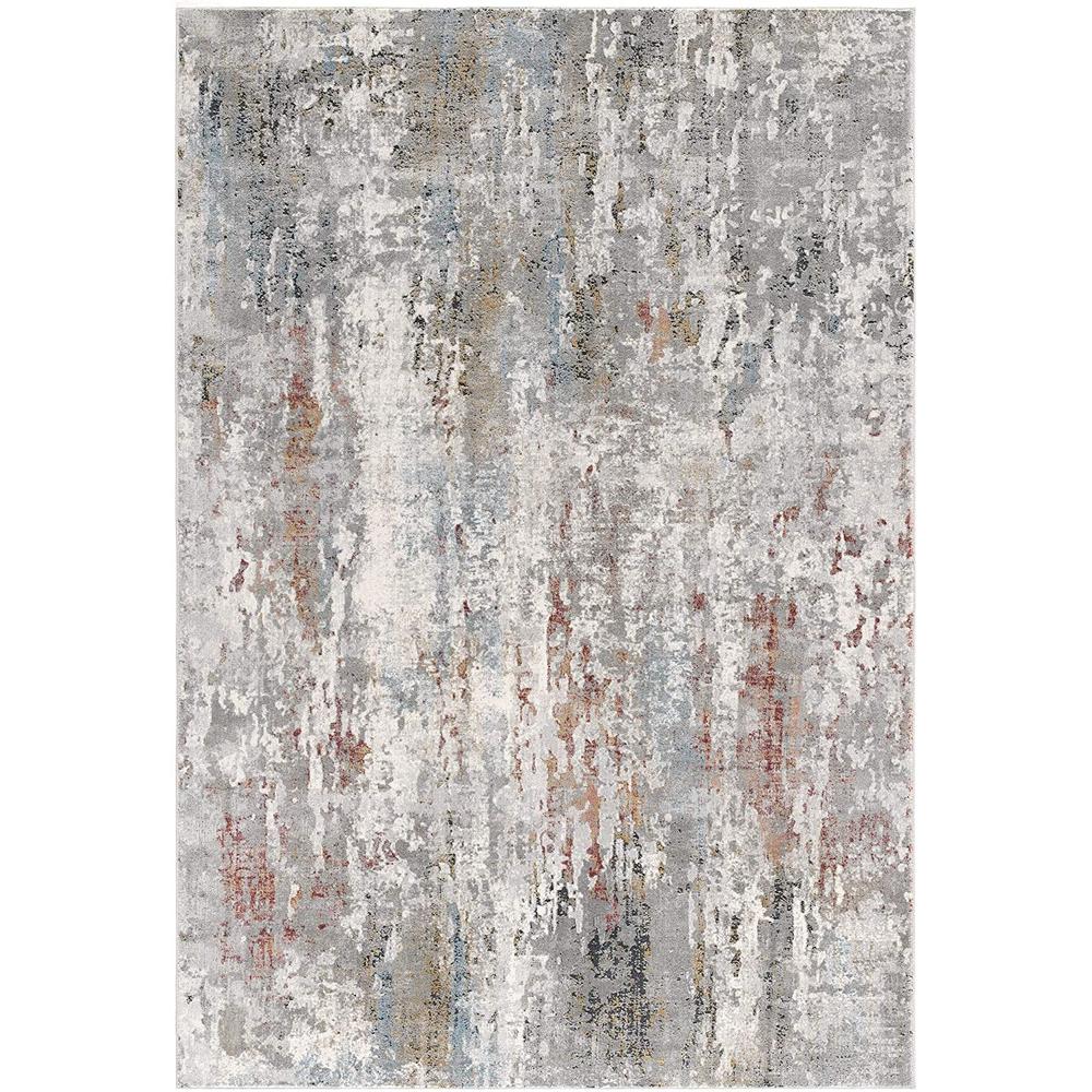 7’ x 10’ Gray Abstract Pattern Area Rug Multi. Picture 2