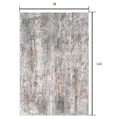 7’ x 10’ Gray Abstract Pattern Area Rug Multi. Picture 8