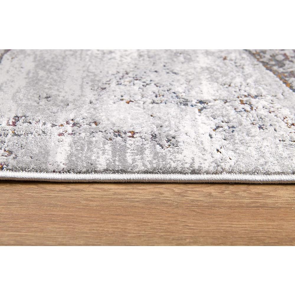 4’ x 6’ Gray and Brown Abstract Scraped Area Rug Multi. Picture 4