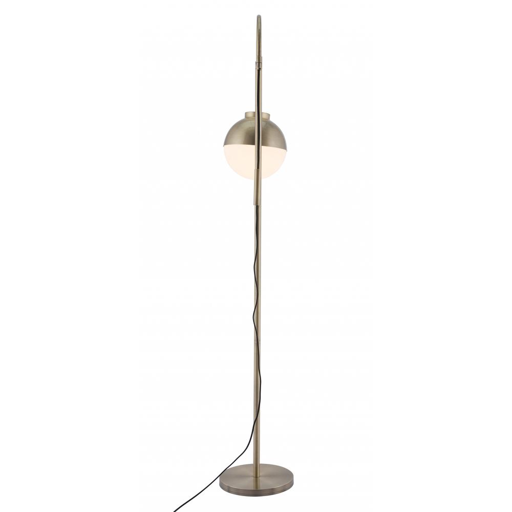 White and Brushed Bronze Crossed Floor Lamp White & Brushed Bronze. Picture 4