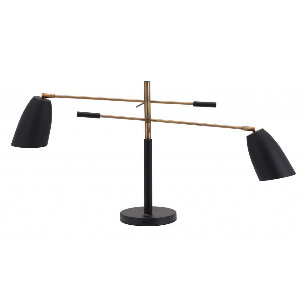 Black and Gold Adjustable Table or Desk Lamp Matte Black & Brass
Matte Black & Brass. Picture 4
