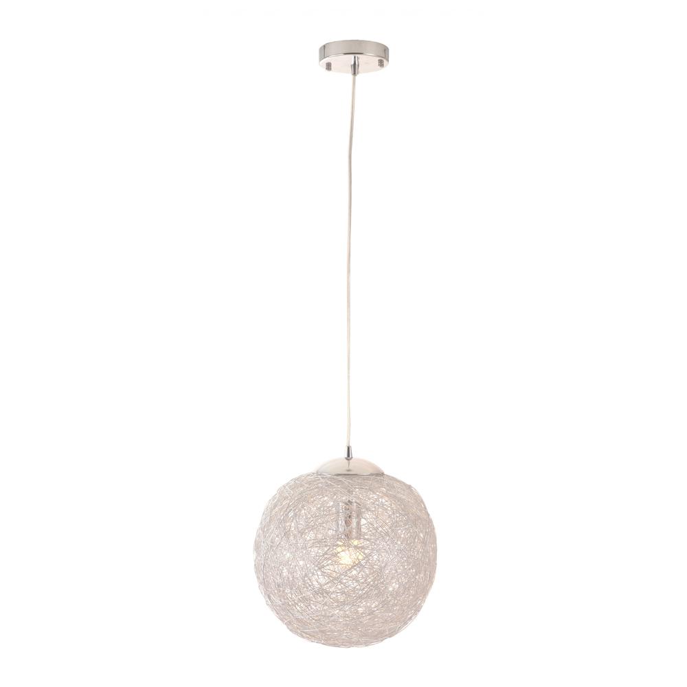 Modern Chrome Snowball Ceiling Lamp Silver. Picture 2