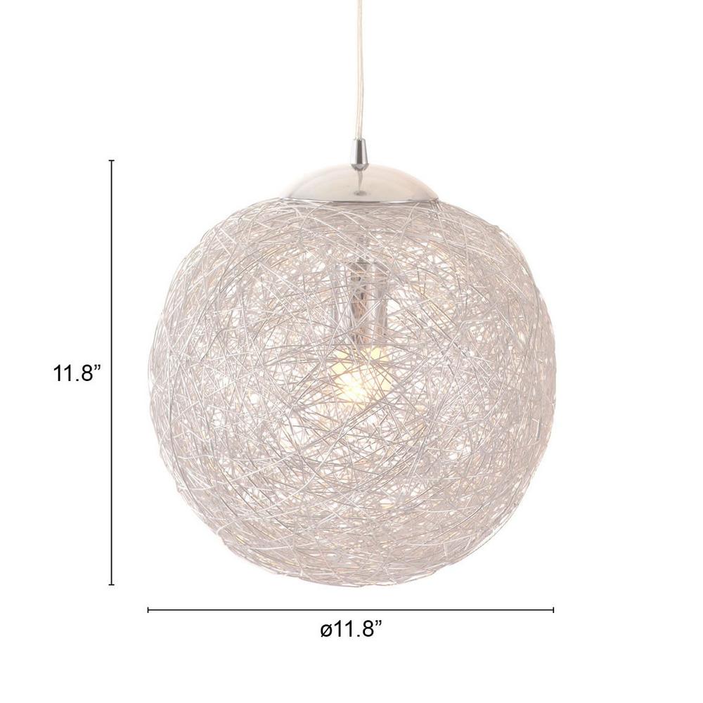 Modern Chrome Snowball Ceiling Lamp Silver. Picture 5
