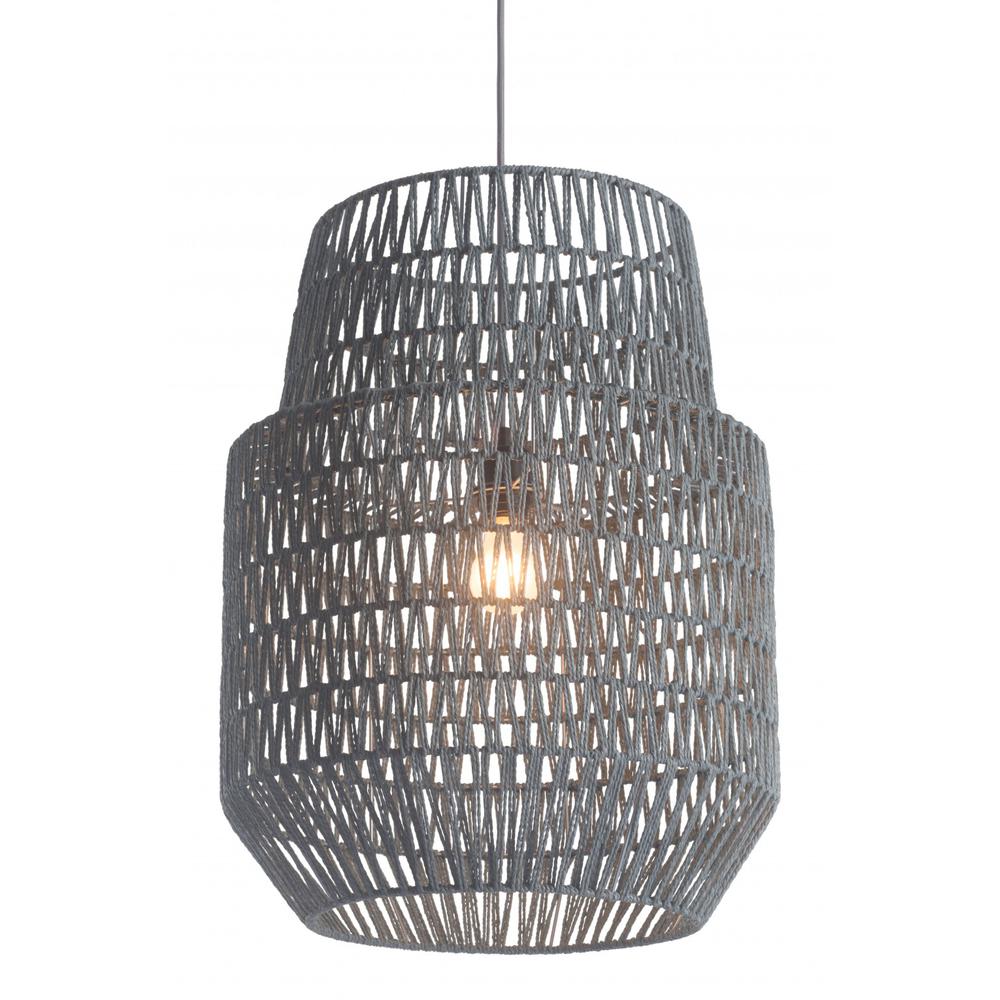 Gray Night Sky Zig Zag Ceiling Lamp Gray. Picture 1