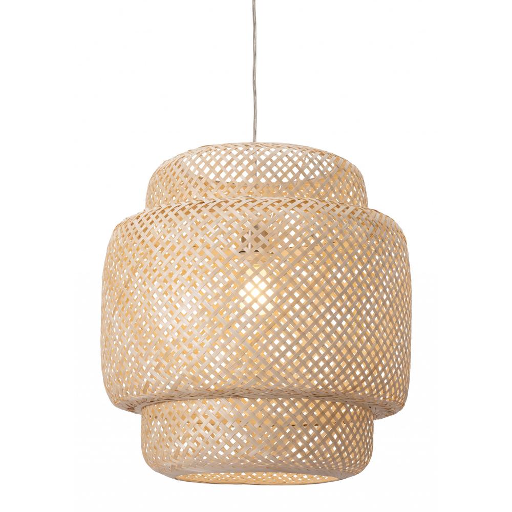 Natural Boho Weave Ceiling Lamp Natural. Picture 1