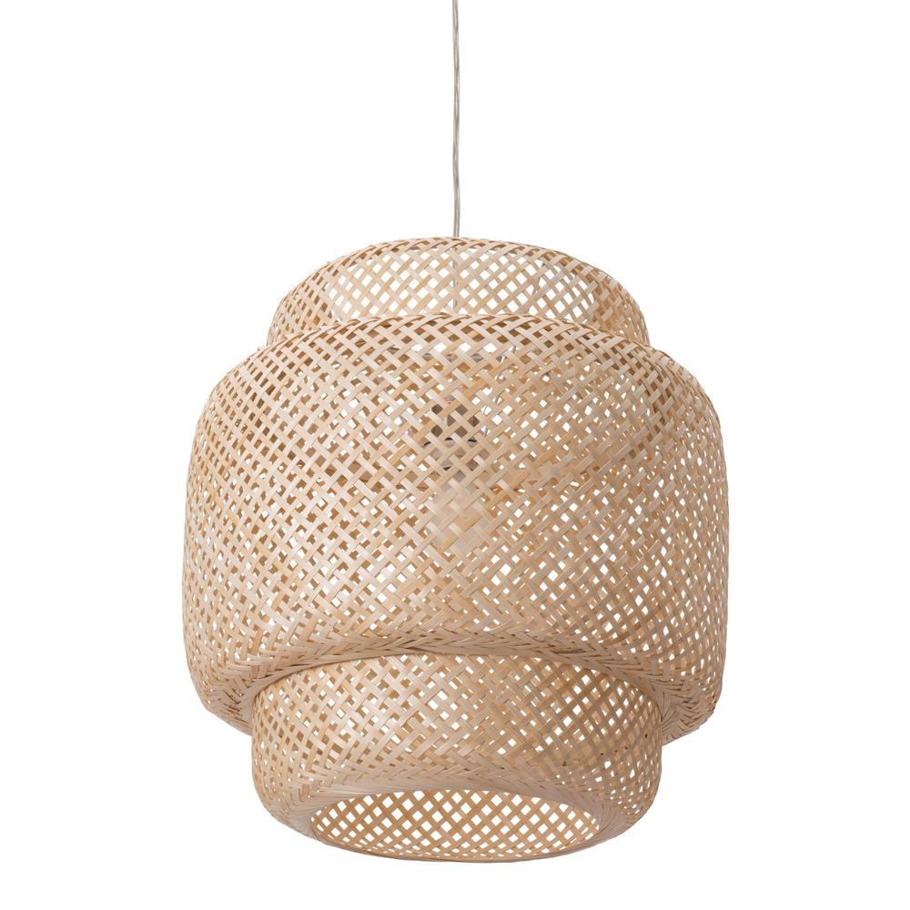 Natural Boho Weave Ceiling Lamp Natural. Picture 4
