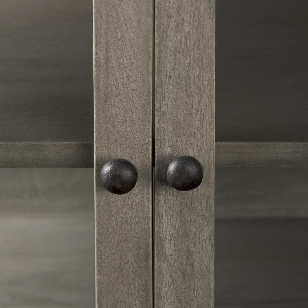 Rustic Dark Gray Two Door Shadowbox Cabinet. Picture 8