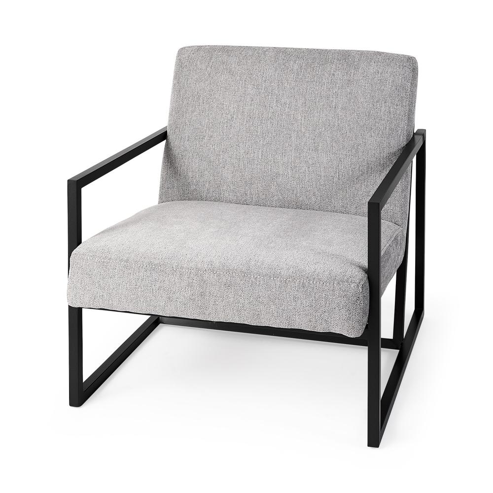 Geo Modern Gray and Black Accent or Side Chair Black. Picture 1