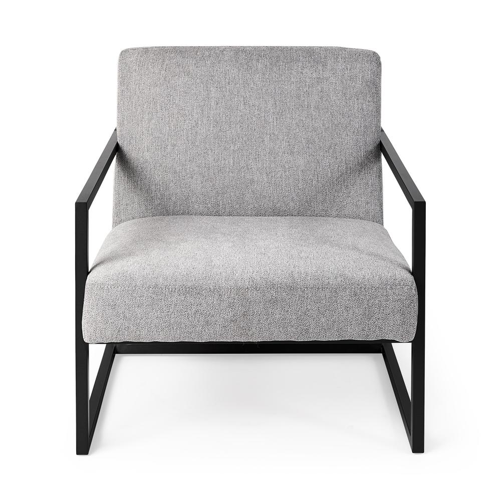 Geo Modern Gray and Black Accent or Side Chair Black. Picture 2