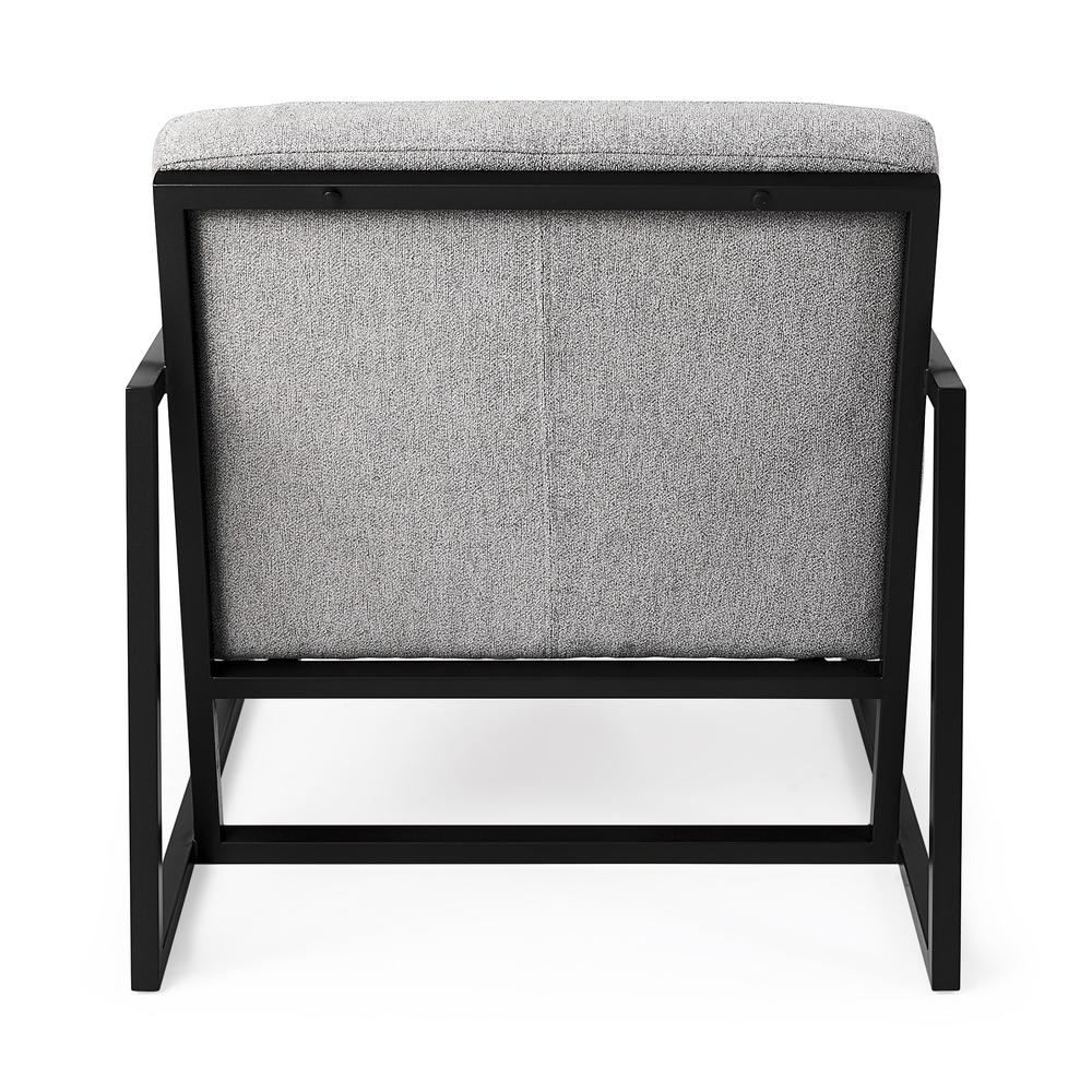 Geo Modern Gray and Black Accent or Side Chair Black. Picture 4