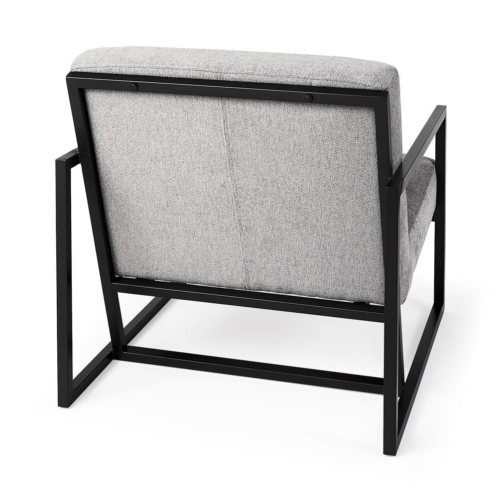 Geo Modern Gray and Black Accent or Side Chair Black. Picture 5