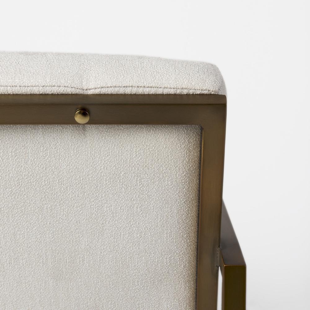 Geo Modern Cream and Gold Accent or Side Chair Gold. Picture 9