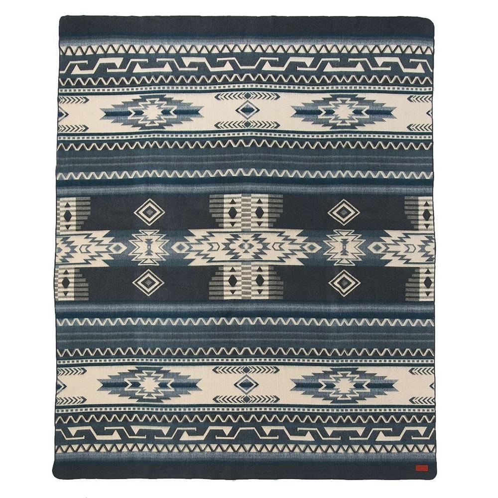 Ultra Soft Blue Tone Southwest Handmade Blanket Blue. Picture 2