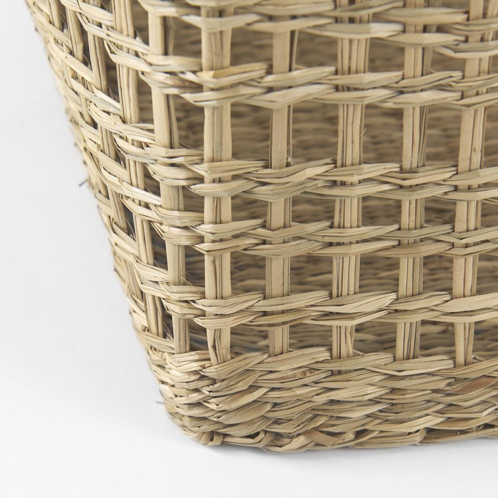 Set of Two Brown Wicker Storage Baskets. Picture 8