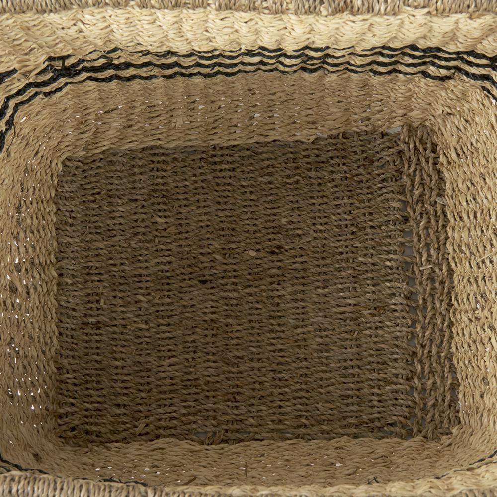 Set of Two Striped Wicker Storage Baskets. Picture 6