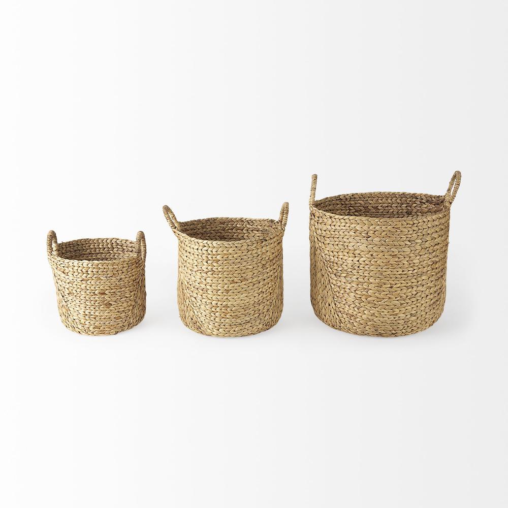 Set of Three Braided Wicker Storage Baskets. Picture 2