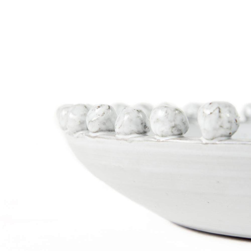 Off White Ceramic Centerpiece Bowl Off-White. Picture 3
