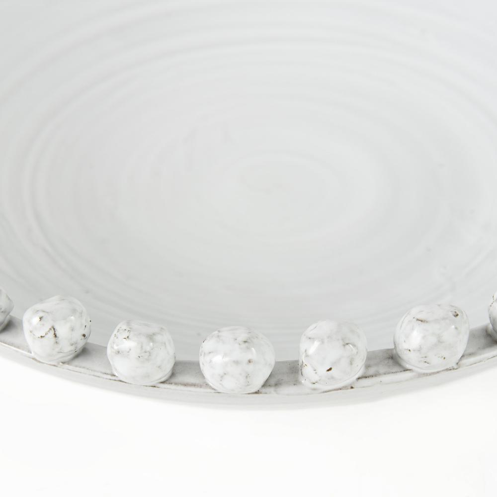 Off White Ceramic Centerpiece Bowl Off-White. Picture 5