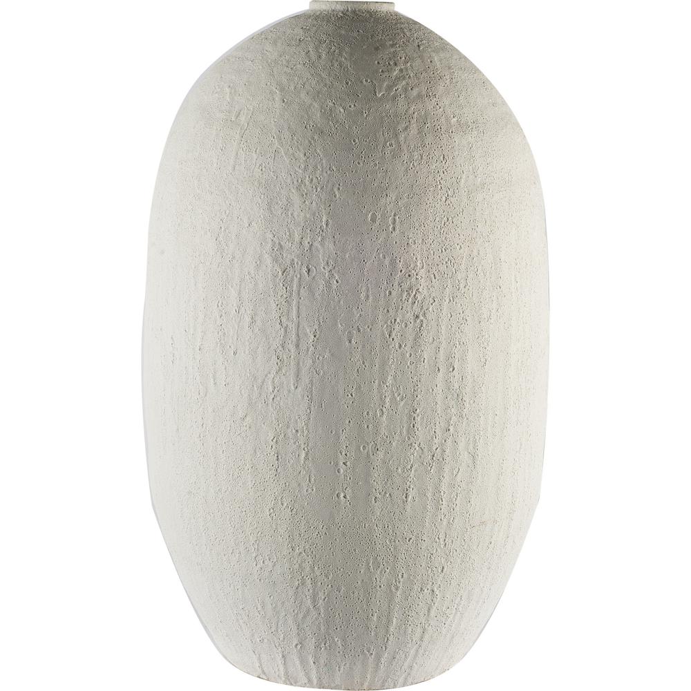 Narrow White Textured Ceramic Vase White. Picture 1