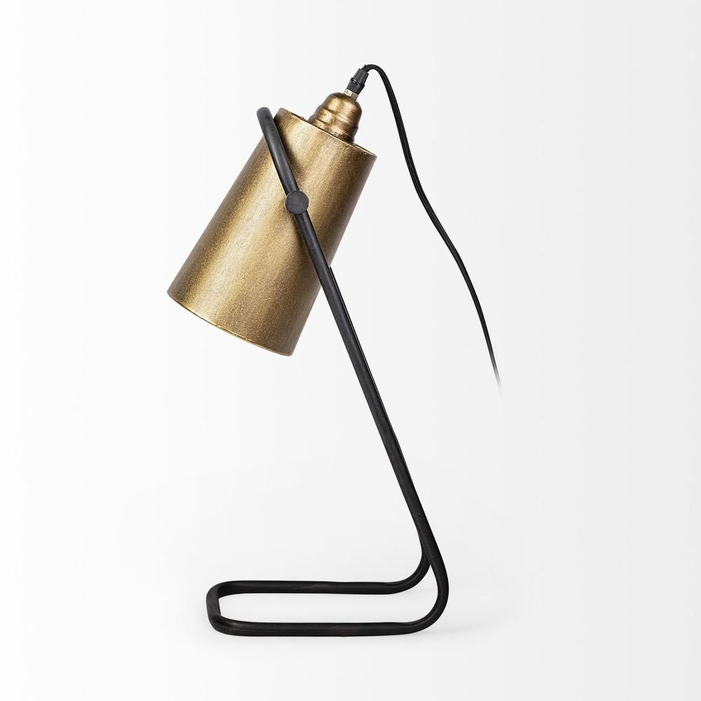 Minimal Black and Gold Table or Desk Lamp Gold/Black. Picture 6