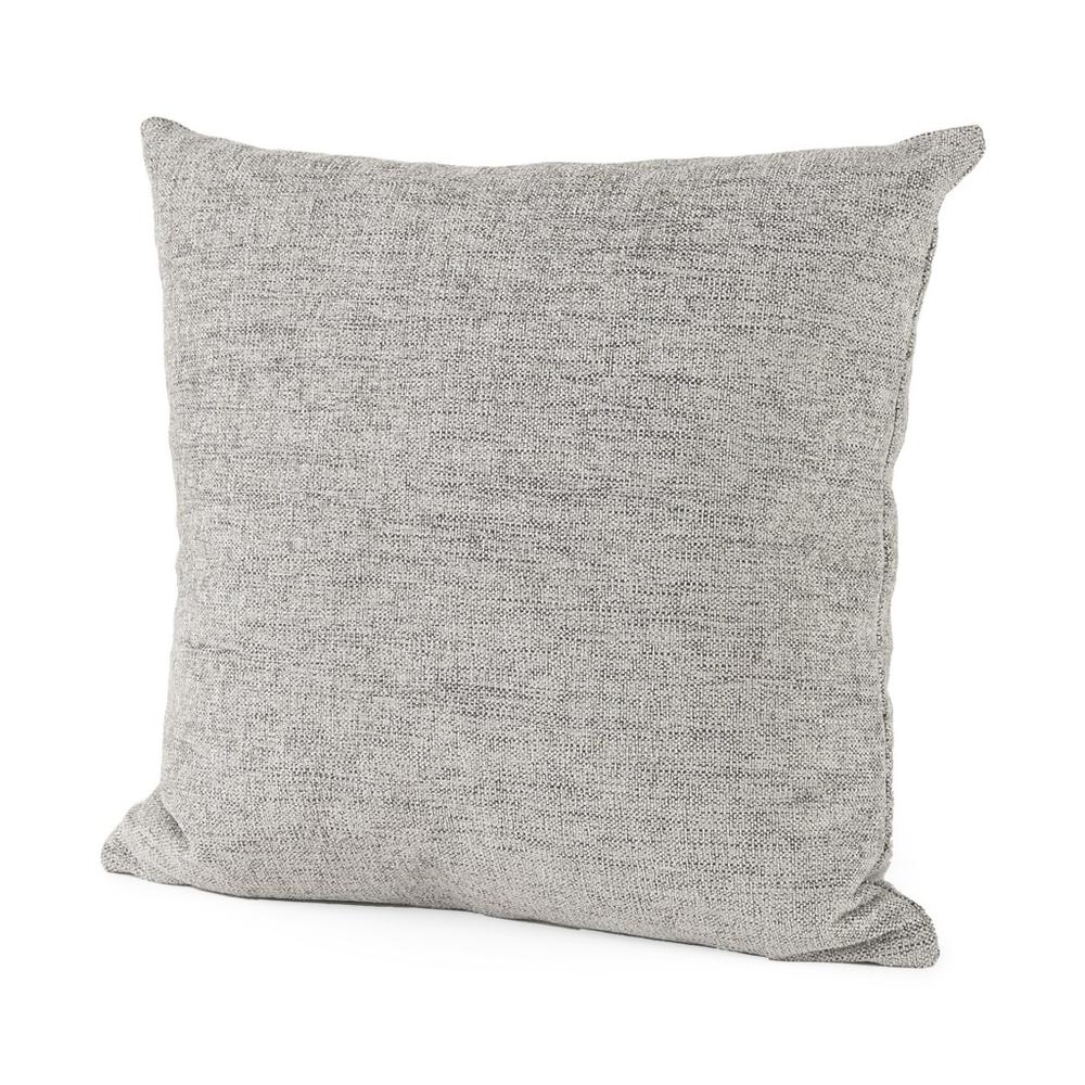 Stone Gray Basket Weave AccentThrow Pillow Gray. Picture 1
