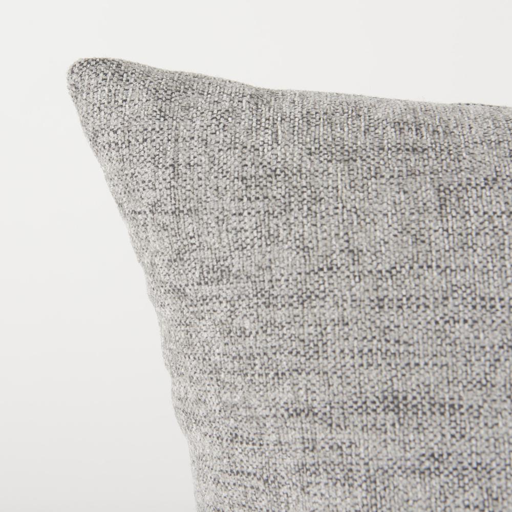 Stone Gray Basket Weave AccentThrow Pillow Gray. Picture 5