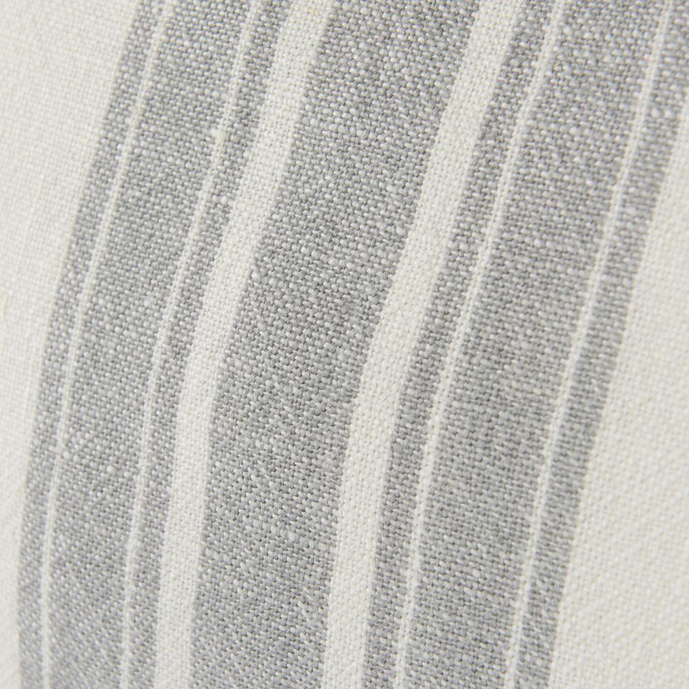 off white Pillow Cover with  Ash Gray  Stripes Cream/Gray. Picture 7