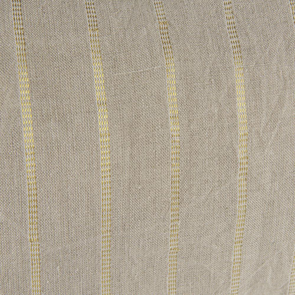 Beige and Gold Striped Lumbar Pillow Cover Beige. Picture 7