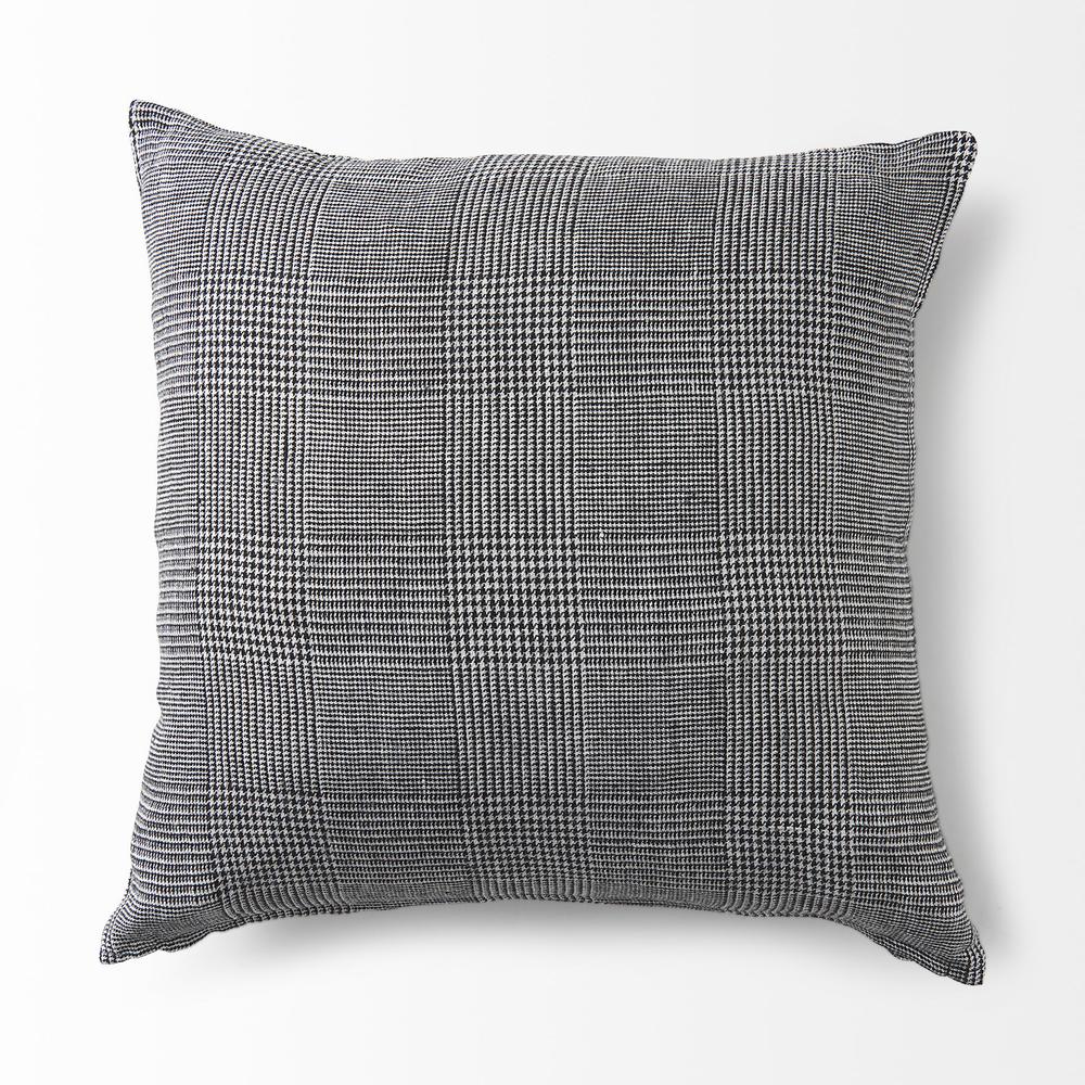 White and Black Pattern Throw Pillow Cover Black/White. Picture 5