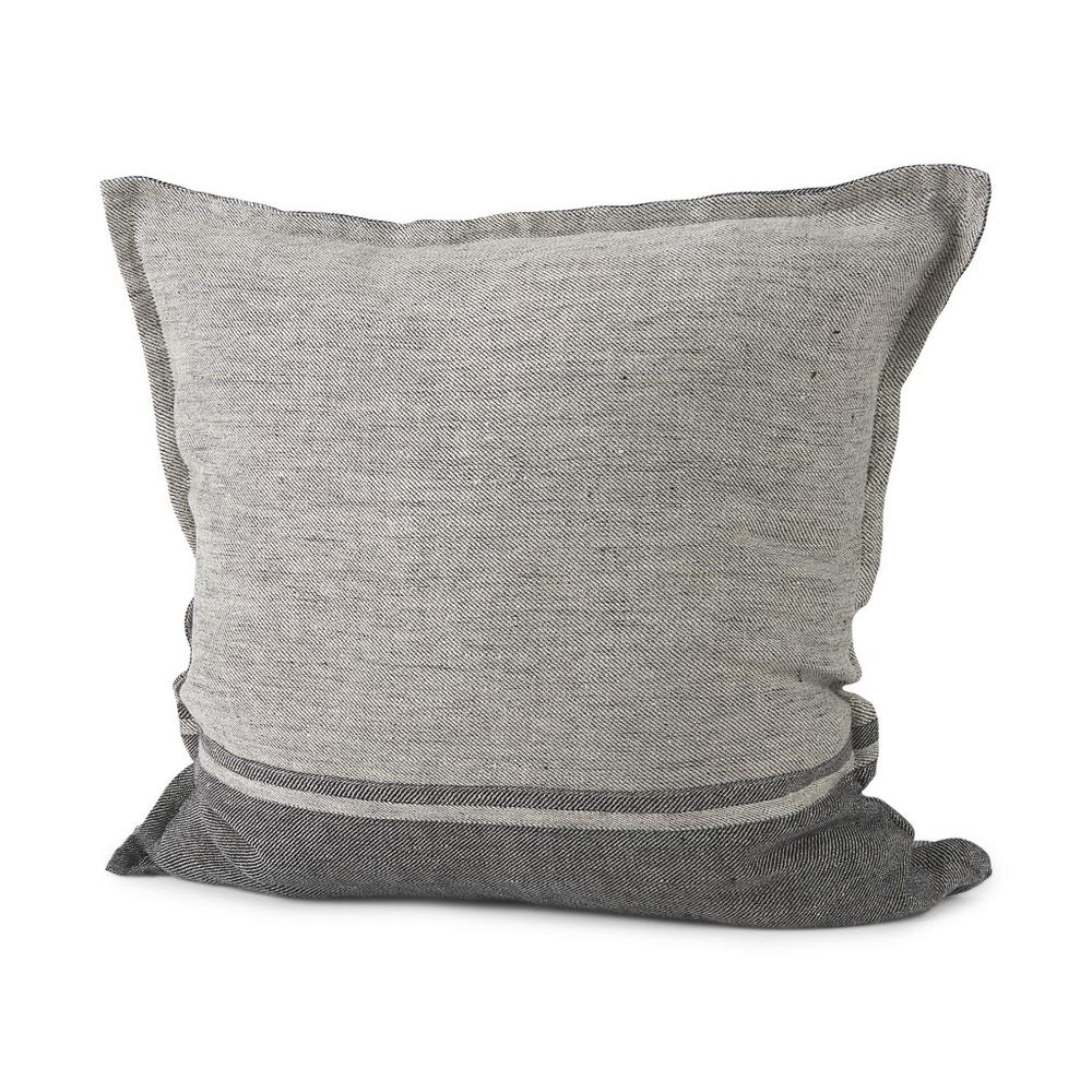 Light and Dark Gray Cushion Cover Gray. Picture 1