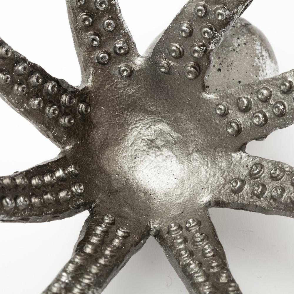 Silver Resin Octopus Sculpture Silver. Picture 9