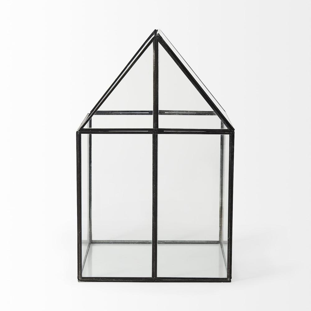 XL House Shaped Glass Terrarium. Picture 2