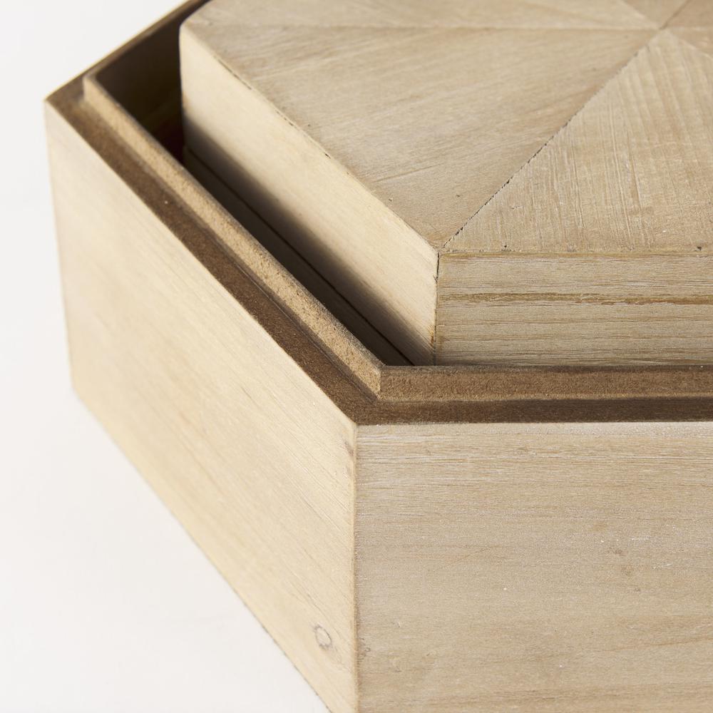 Set of Two Hexagonal Wooden Boxes. Picture 7