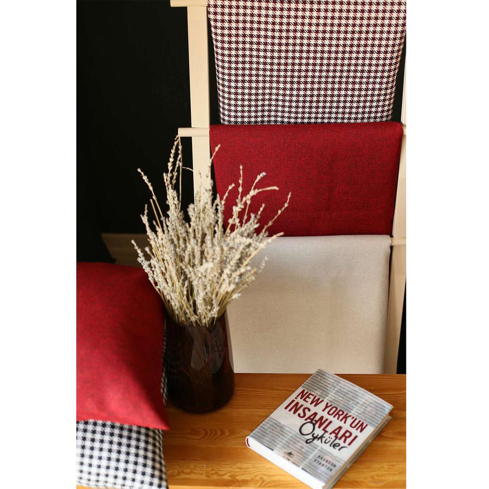 Set of 4 Black and Red Diagonal Pillow Covers Multi. Picture 5
